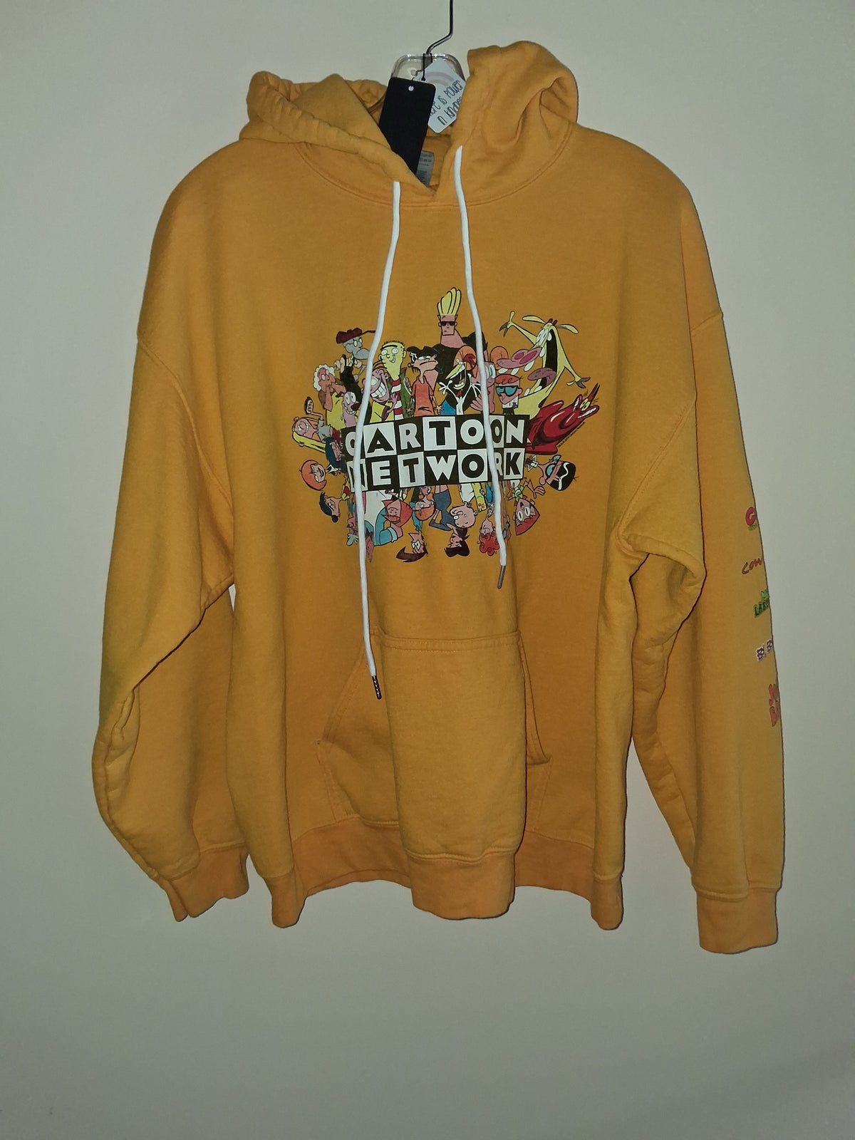 Cartoon Network Character Collage Mustard Yellow Hoodie