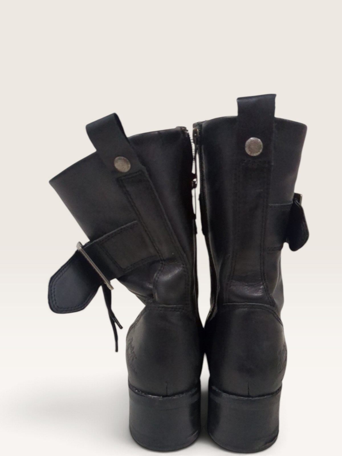 Harley-Davidson Jammie Black Leather Moto Boots