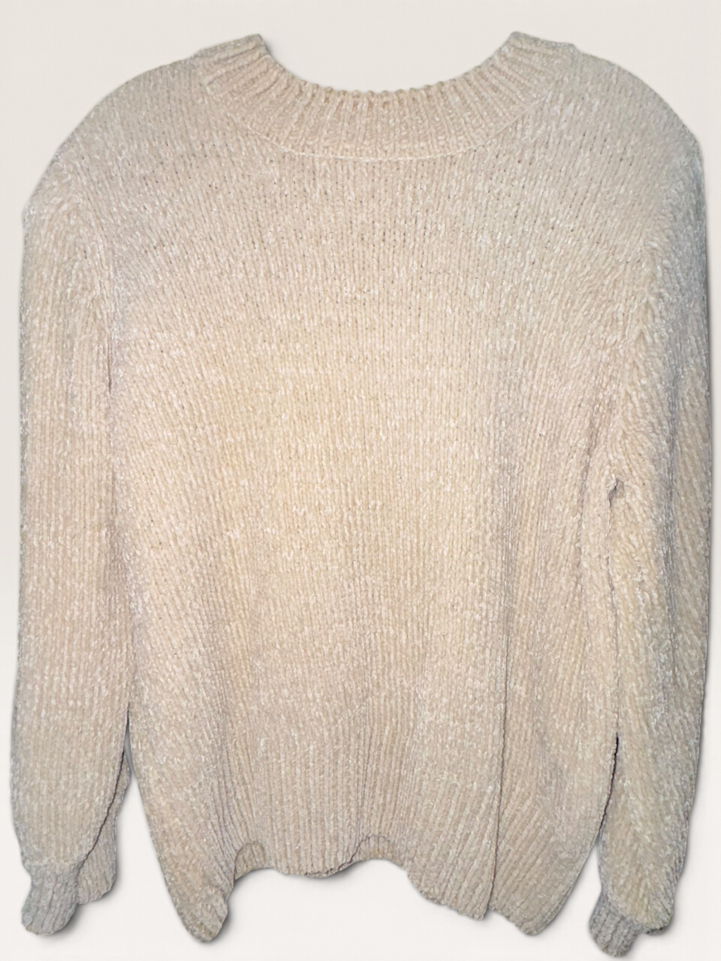 Zenana Ivory Chenille Pullover Sweater