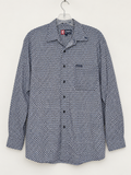 Chaps Ralph Lauren Blue Geometric Long-Sleeve Shirt