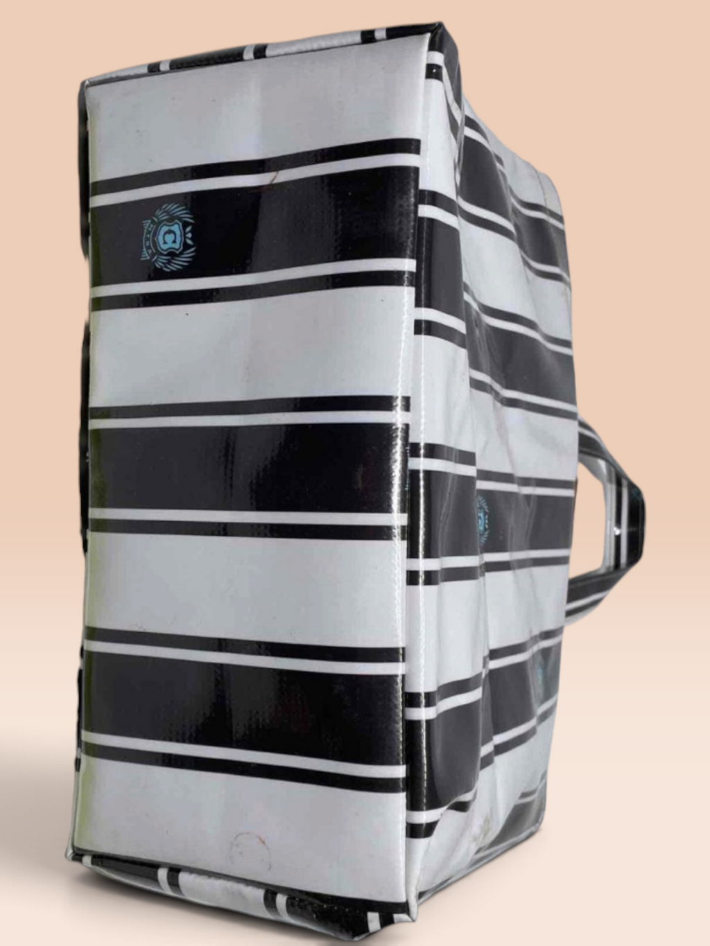Retired Consuela Black & White Striped Grab N Go Basic Tote