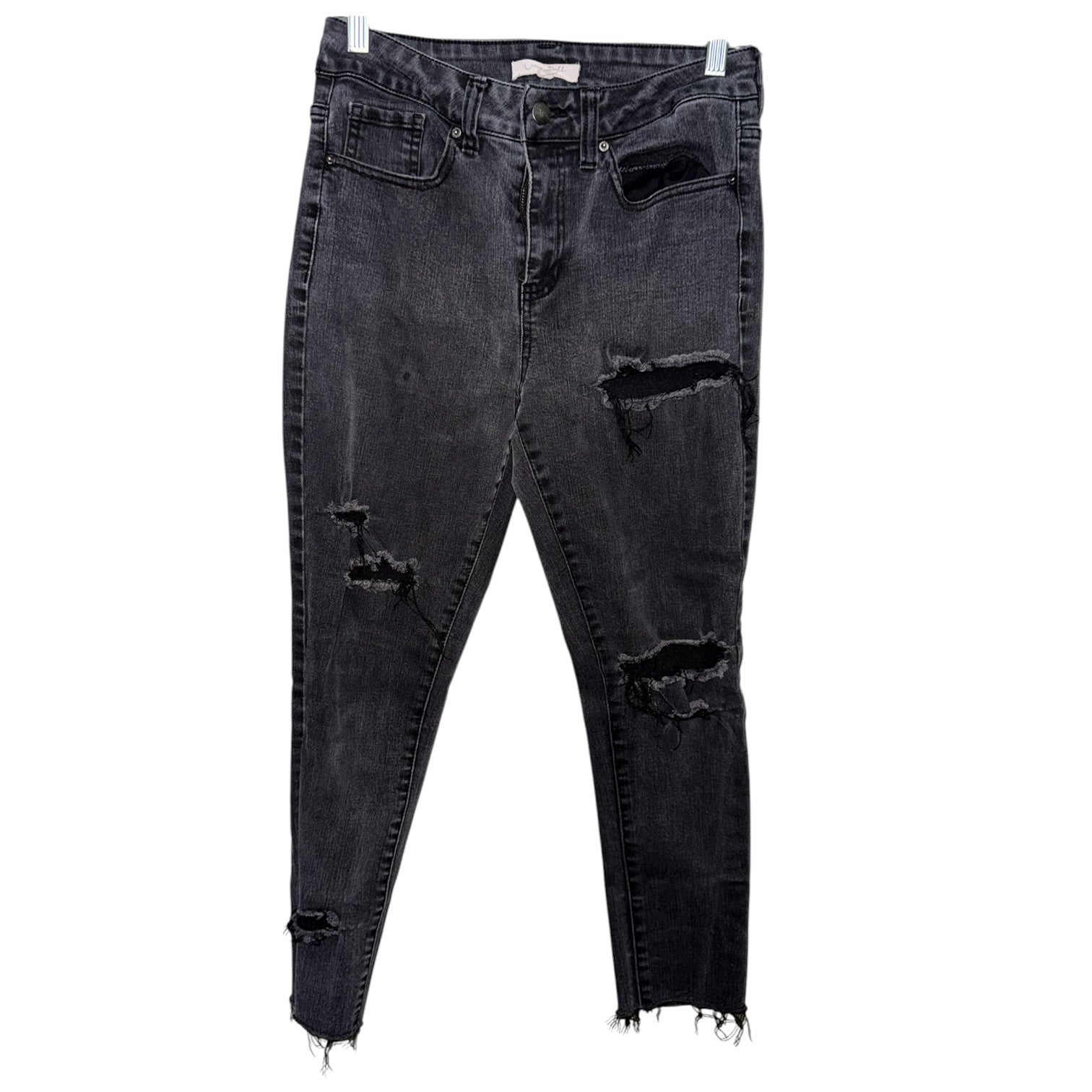 Living Doll Los Angeles Distressed Black Skinny Jeans