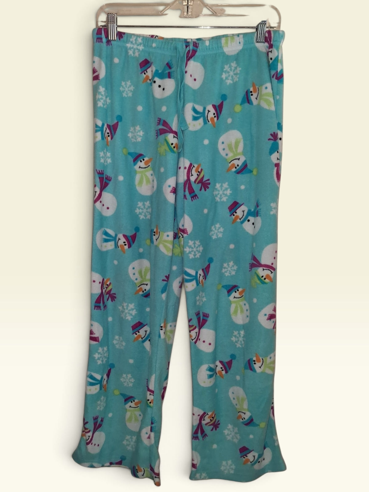 West Loop Aqua Snowman Fleece Pajama Pants