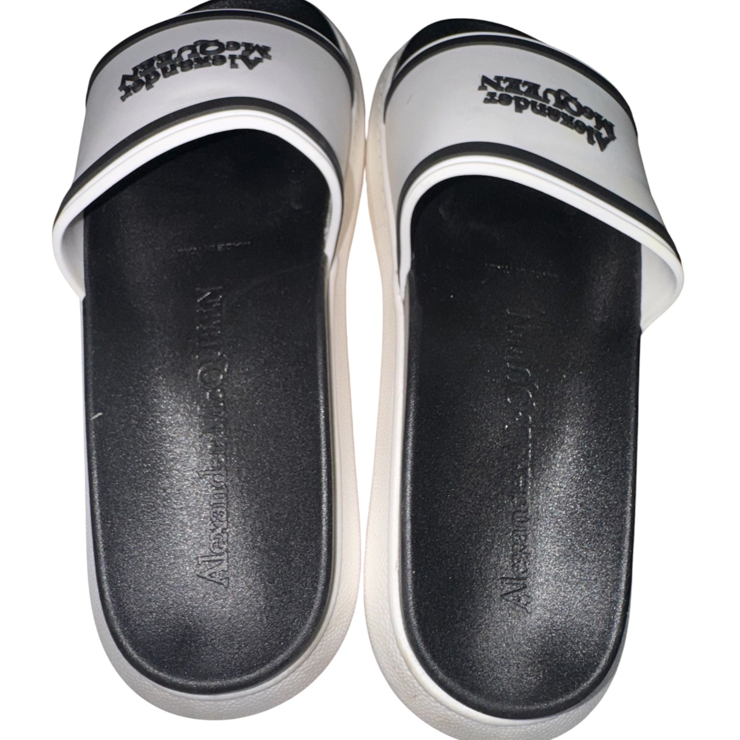 Alexander McQueen Rubber Logo Pool Slide Sandals
