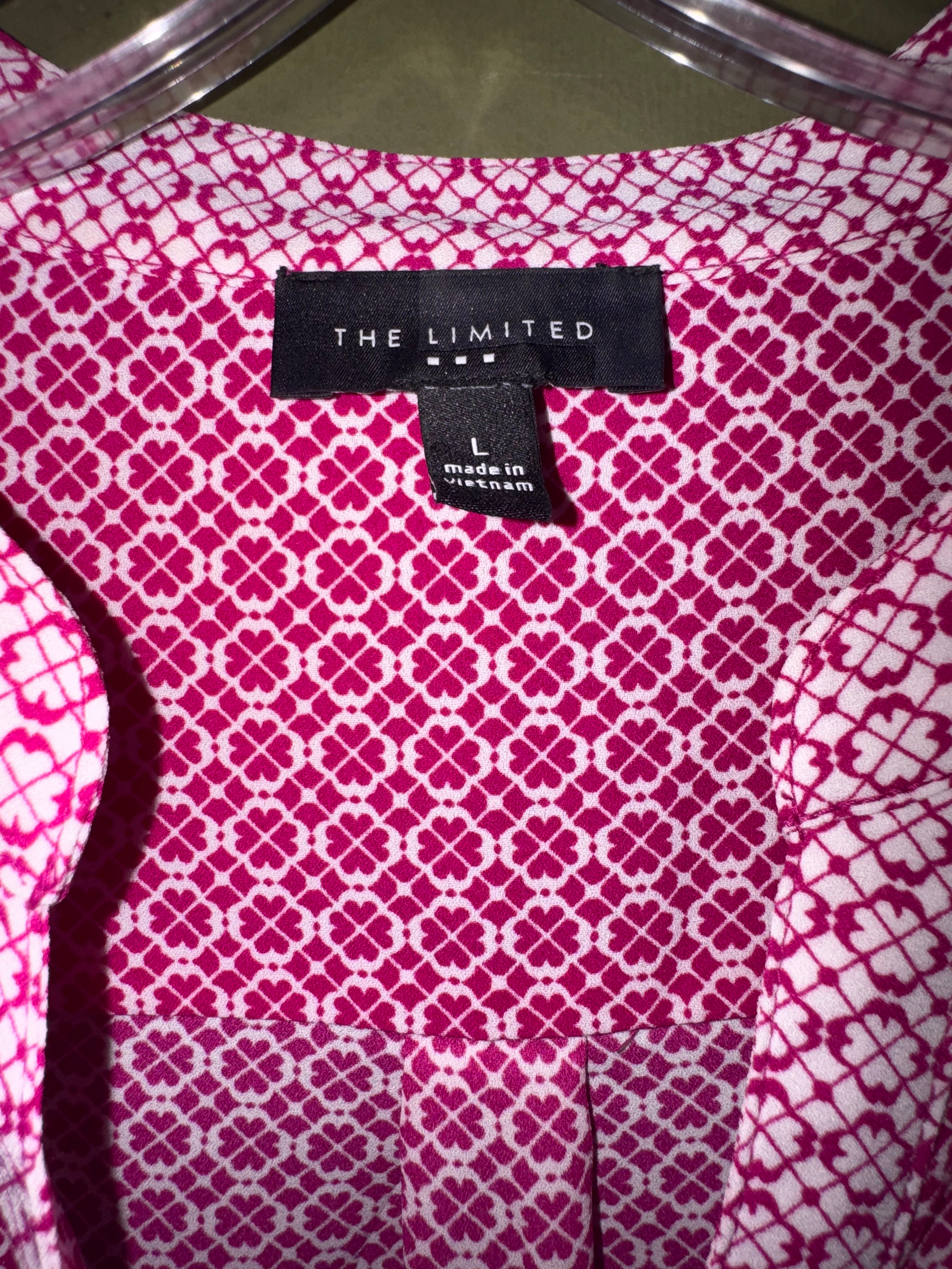 The Limited Pink Geometric Blouse