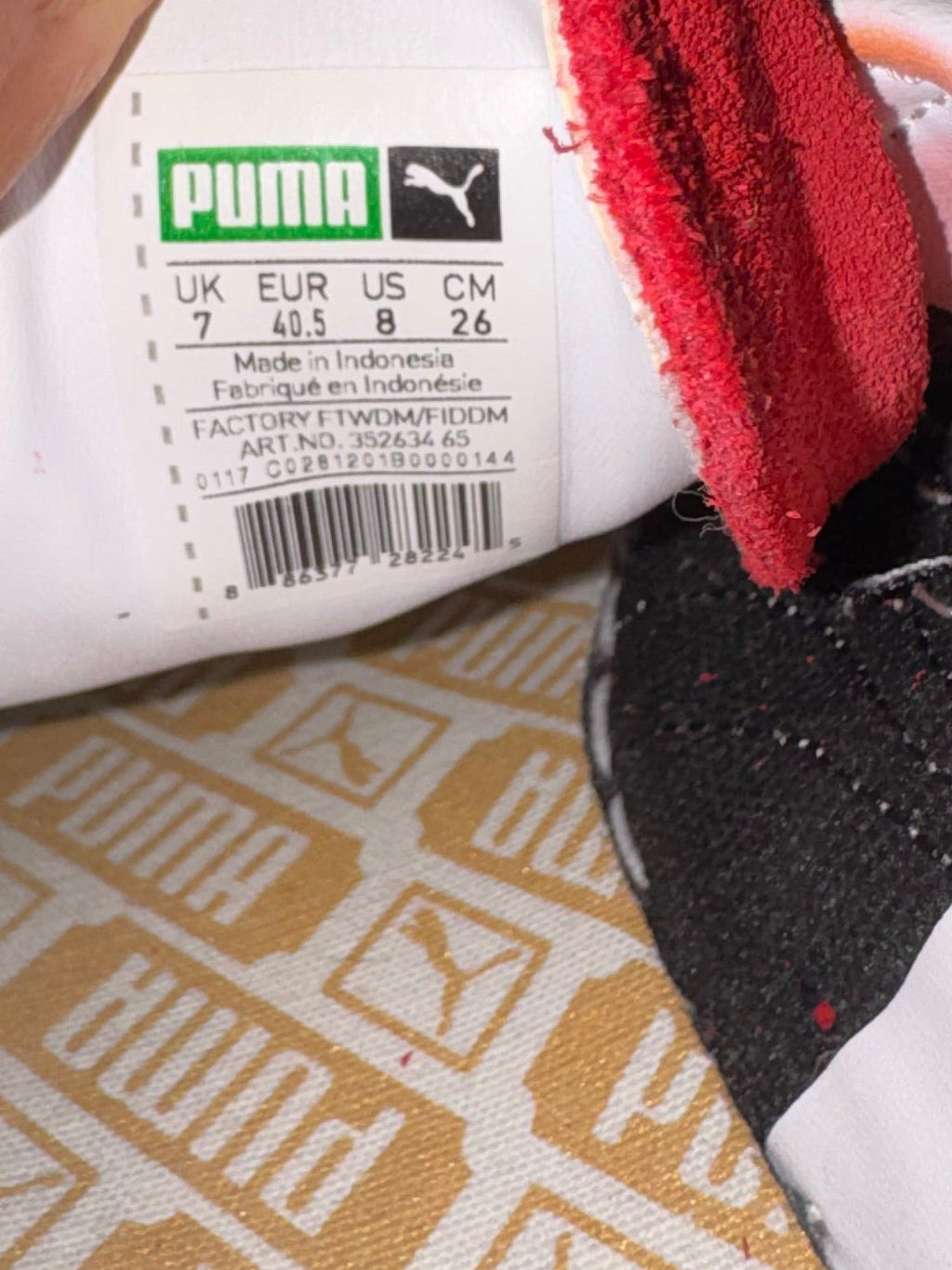 Puma Red Suede Sneakers