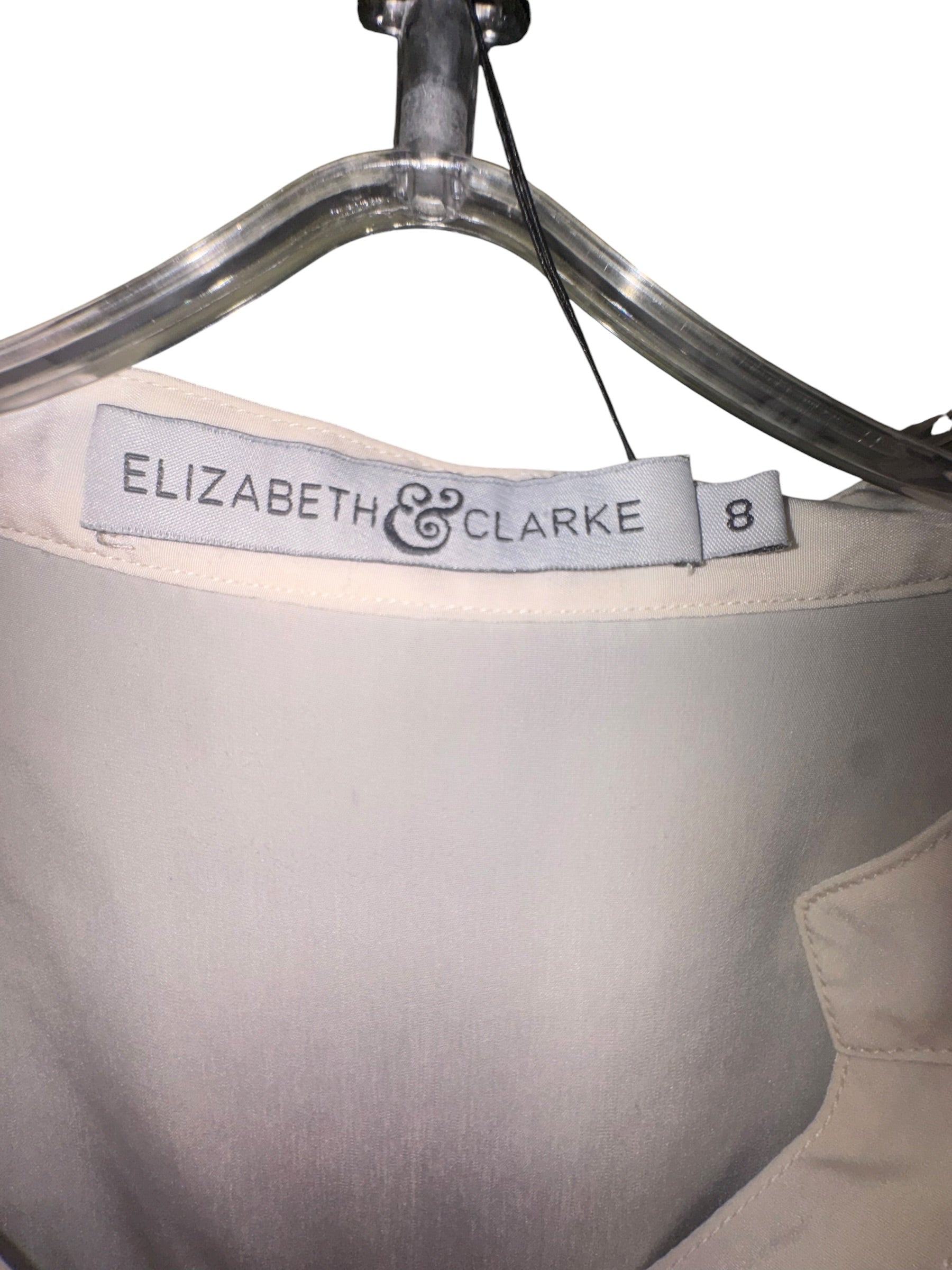 Elizabeth & Clarke Ivory Button-Front Blouse