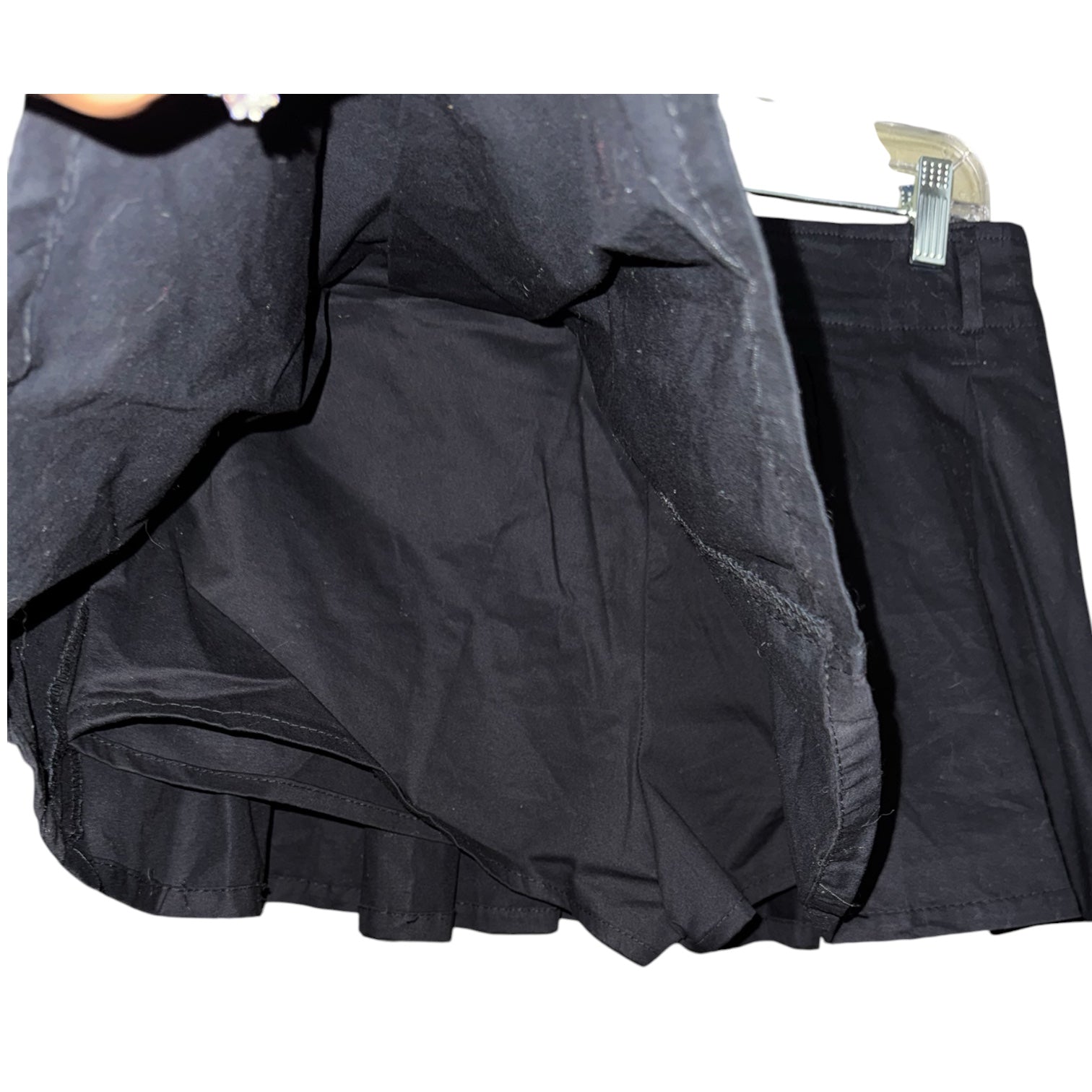 Faded Rose Black Pleated Skort