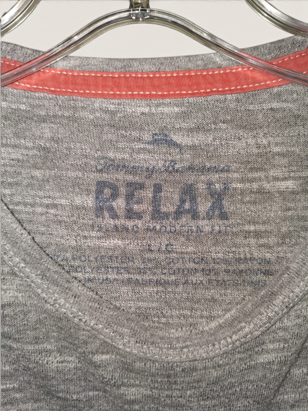 Tommy Bahama Relax Gray Heather Long Sleeve Shirt