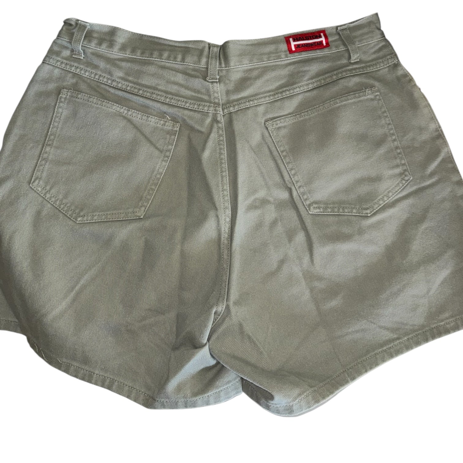 Halston Jeanswear Sage Green High Rise Denim Shorts