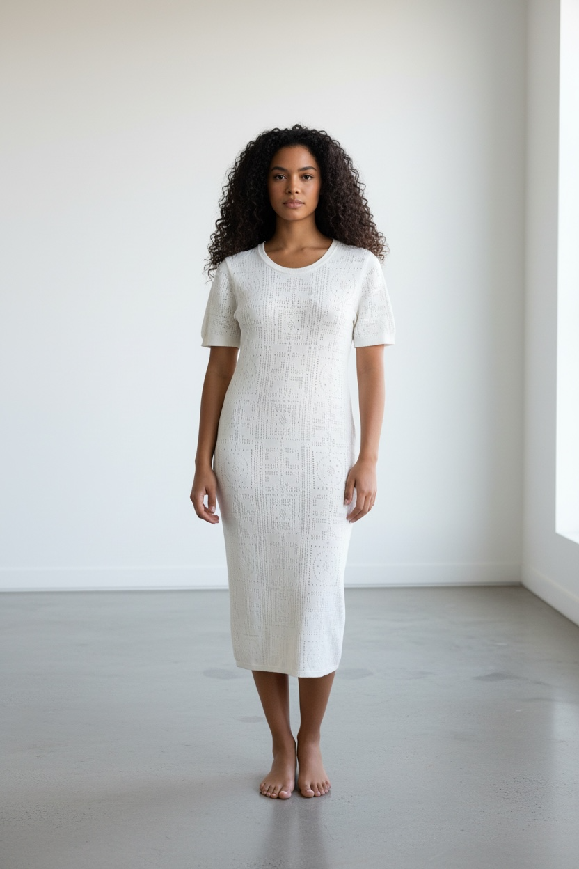 AUTHENTIC VERSACE 2016 Geometric Medusa Knit Dress