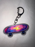 Neon Skateboard Acrylic Keychain