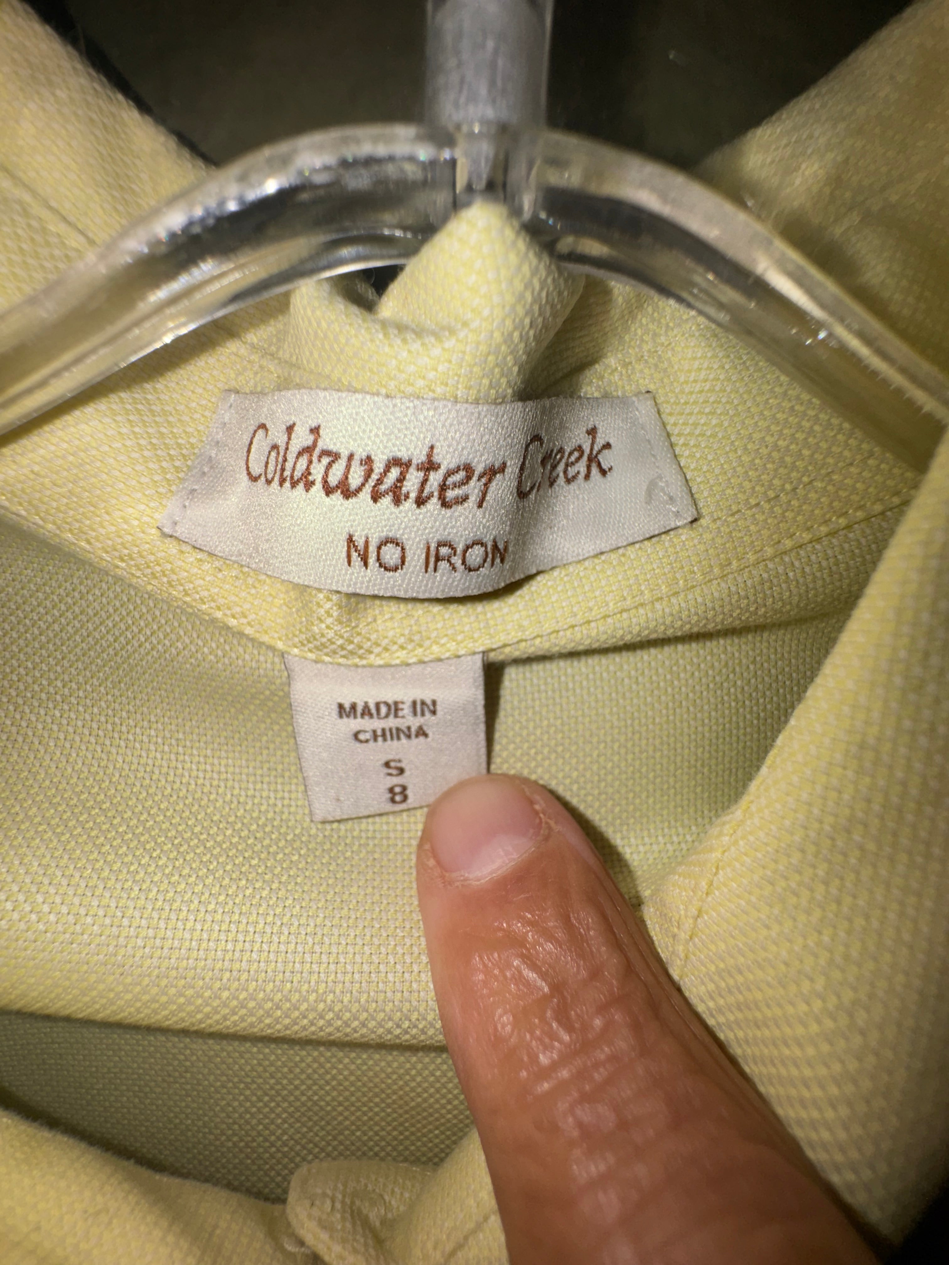 Coldwater Creek Yellow Button-Down Shirt