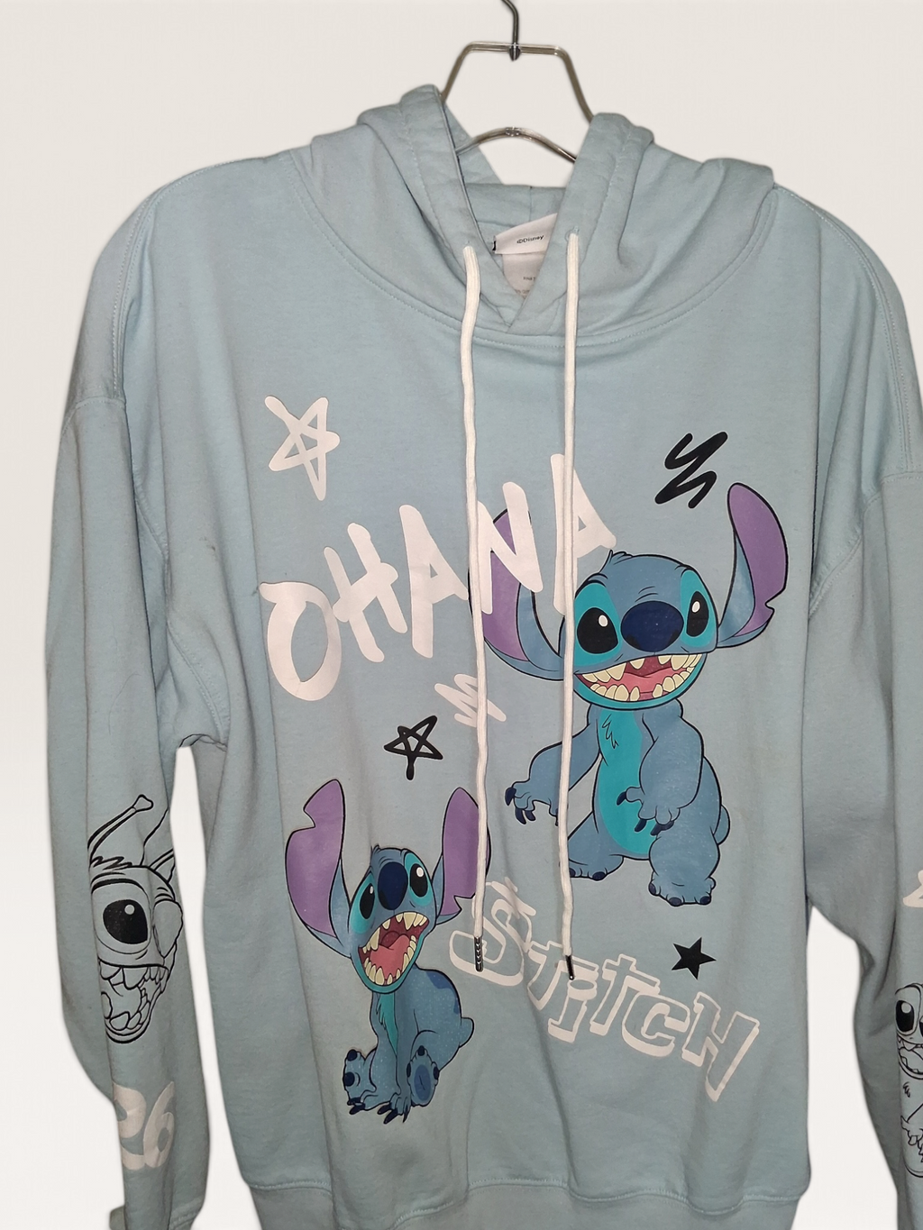 Disney Stitch Ohana Allover Graphic Pullover Hoodie