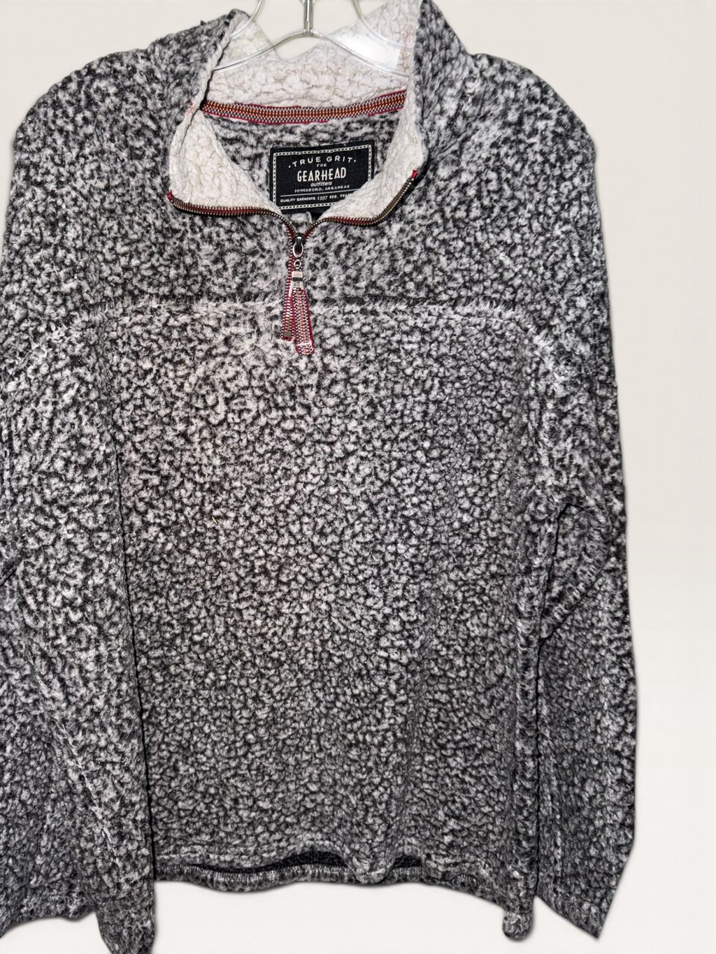 True Grit for Gearhead Gray Sherpa Quarter-Zip Pullover