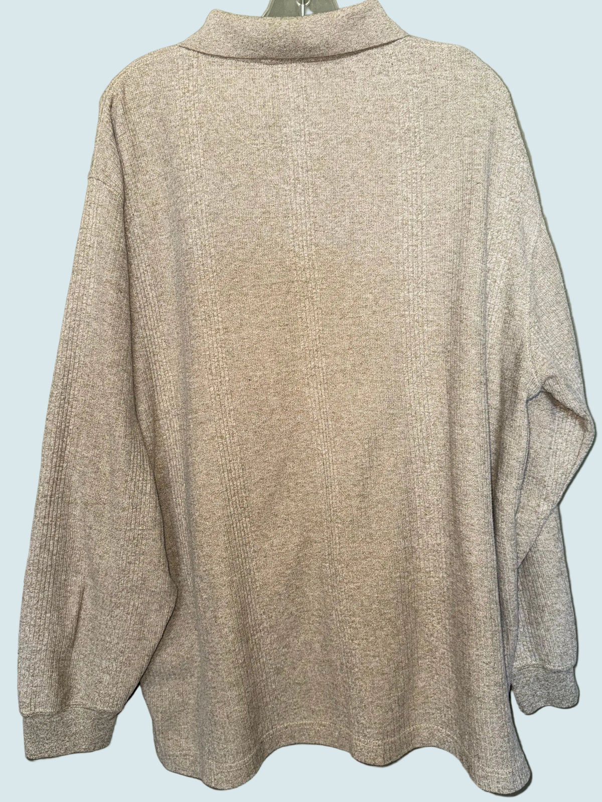 Oatmeal Collared Long-Sleeve Knit Pullover