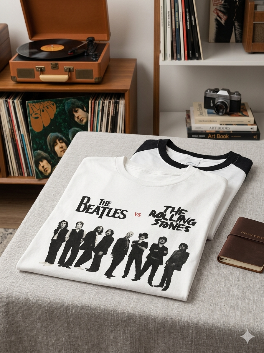 Beatles vs. Rolling Stones Graphic Tee