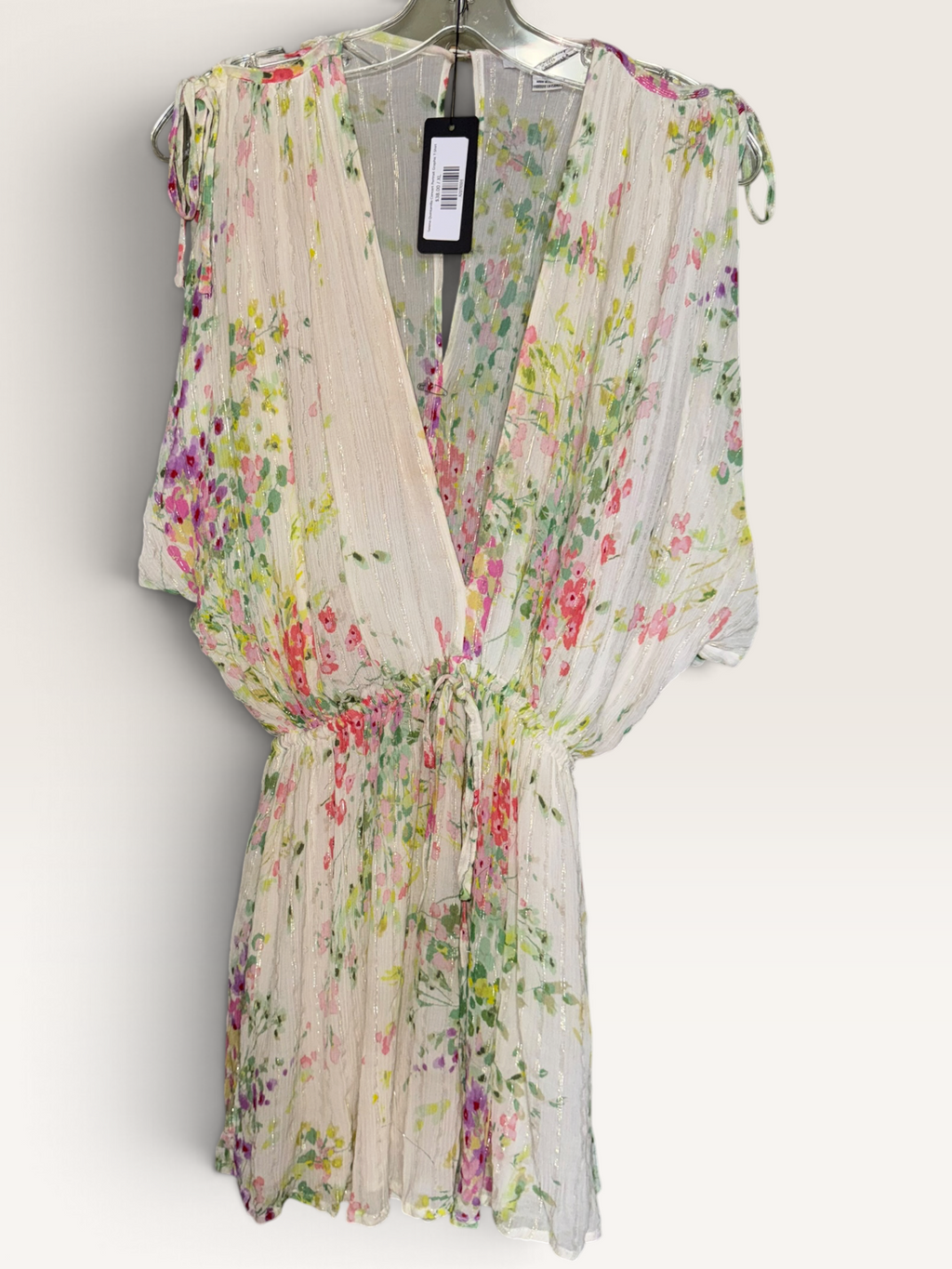 Sabina Musayev Metallic Floral Mini Dress