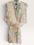 Sabina Musayev Metallic Floral Mini Dress