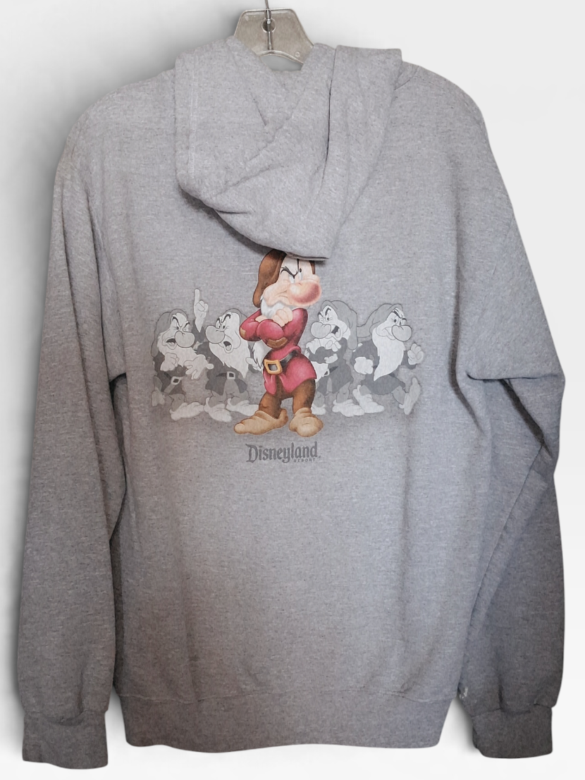 Disneyland Resort Grumpy Seven Dwarfs Gray Zip-Up Hoodie