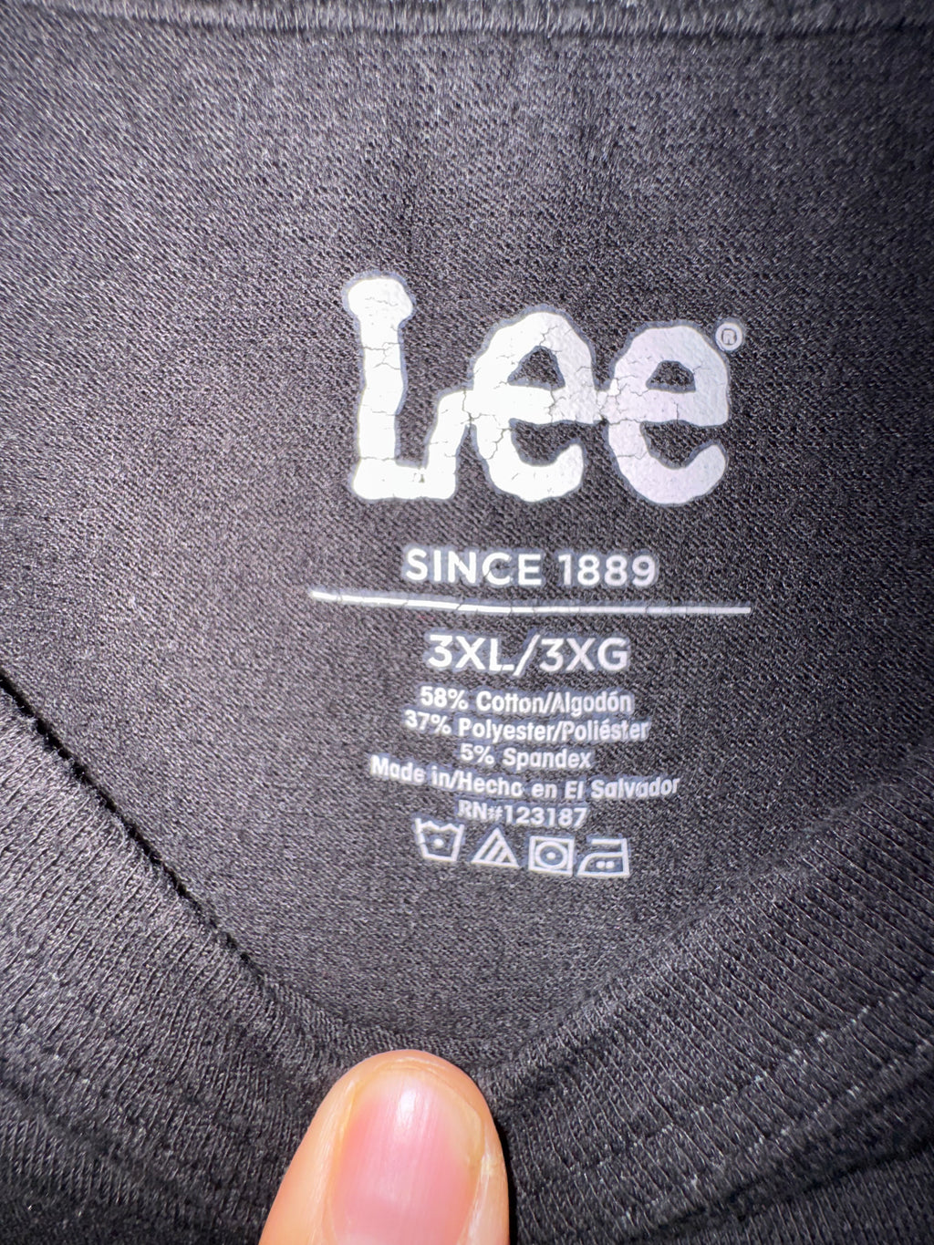 Lee Black Horizontal Striped Tee