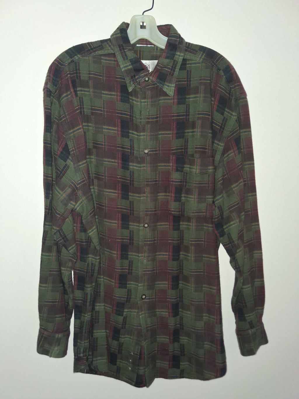 Vintage The Territory Ahead Earth Tone Woven Plaid Shirt