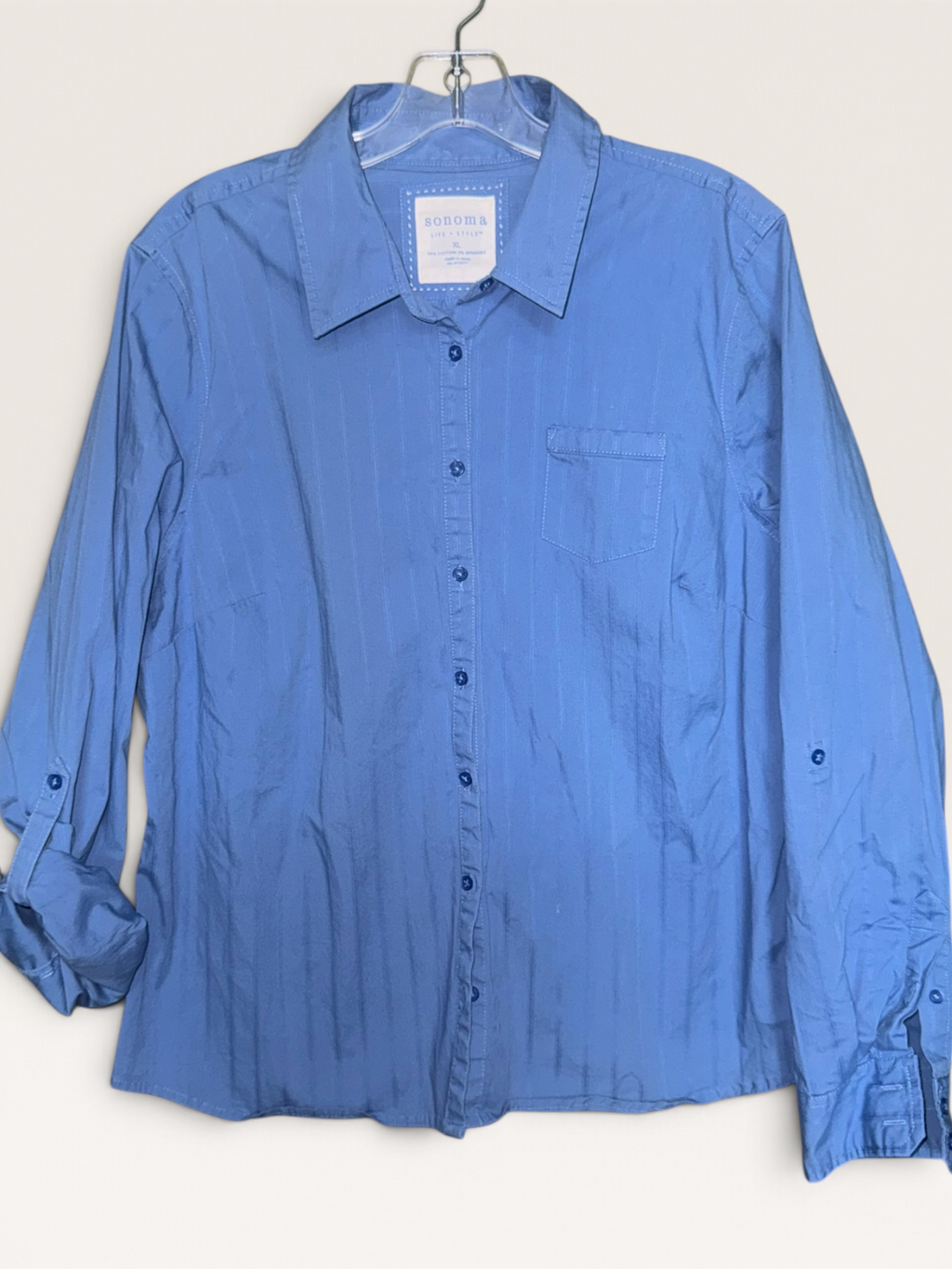 Sonoma Life + Style Blue Button-Up Shirt