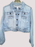 Light-Wash Cropped Denim Jacket