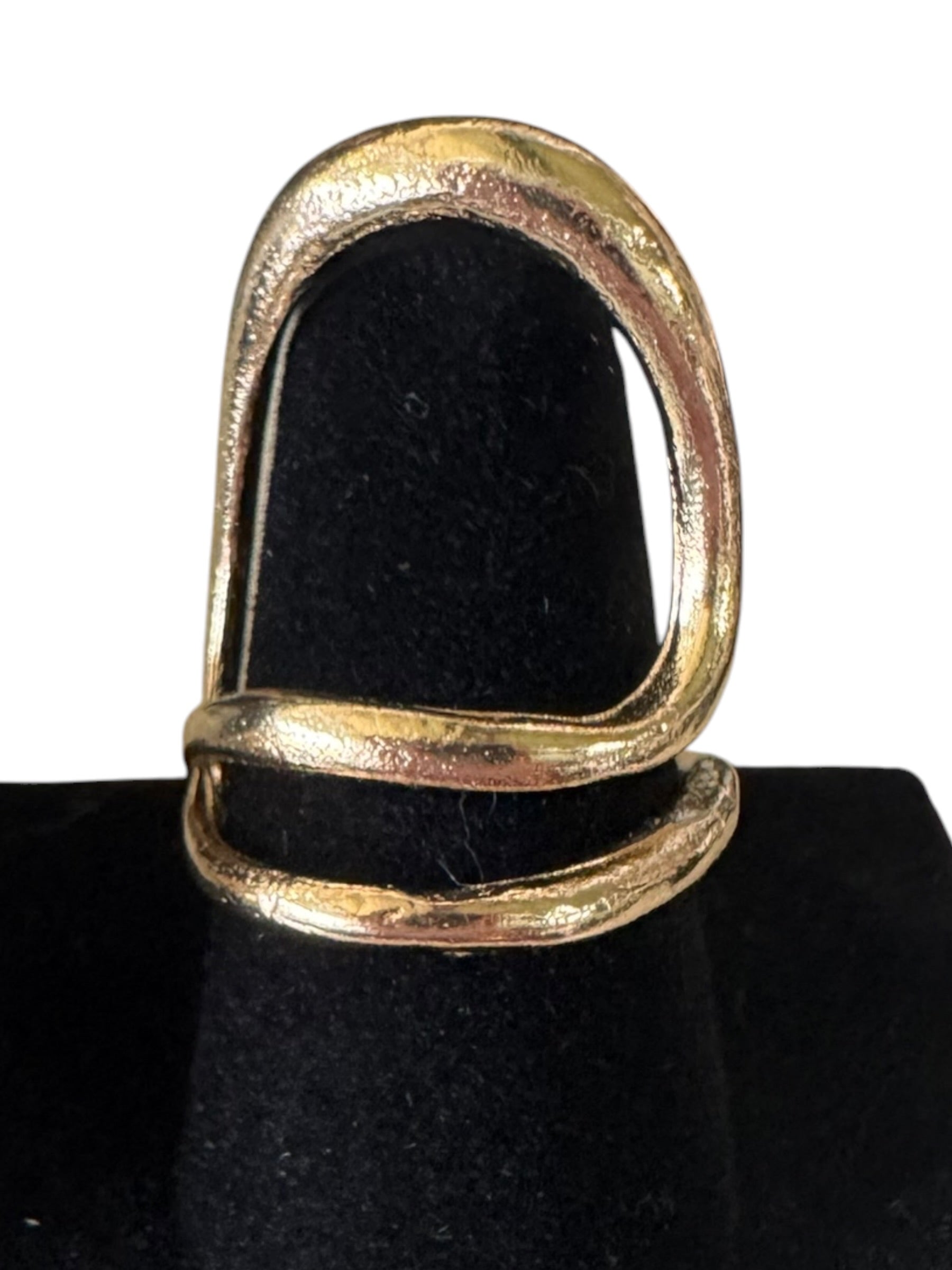Open Oval Wrap Gold-Tone Ring