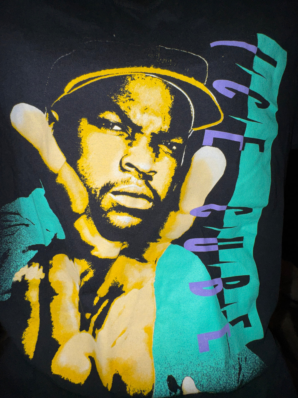 Ice Cube Colorblock Rap Graphic T-Shirt