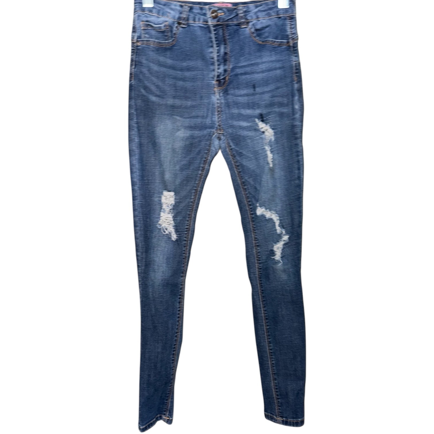 Wax Jean Distressed Skinny Jeans