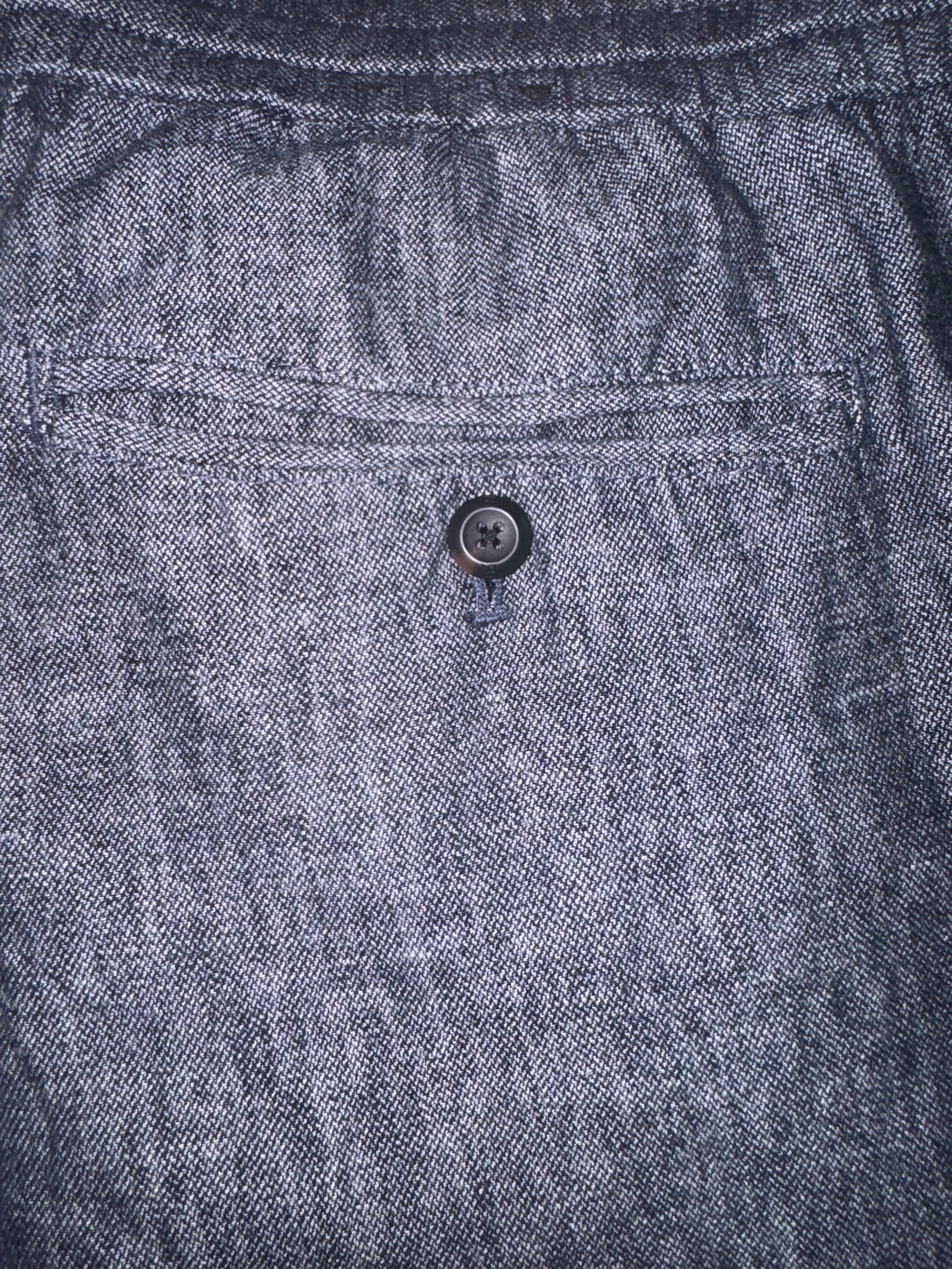 Banana Republic Men's Athletic Fit Linen Blend Pants Blue Chambray