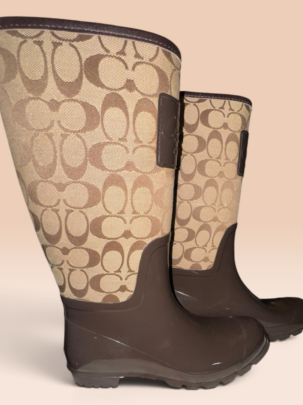 Coach Signature C Tall Rain Boots