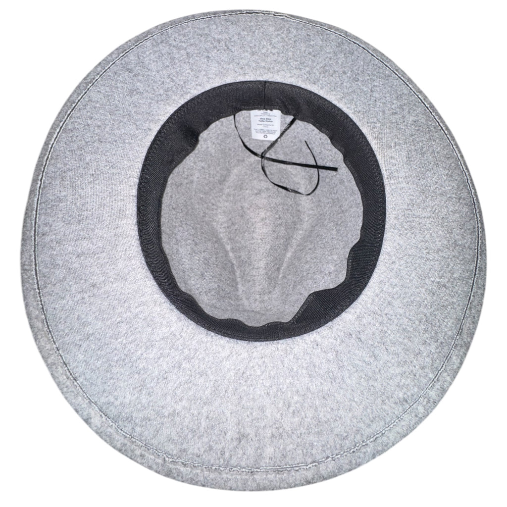 Light Gray Wide Brim Fedora Hat | Boho Rancher Style with Braided Band