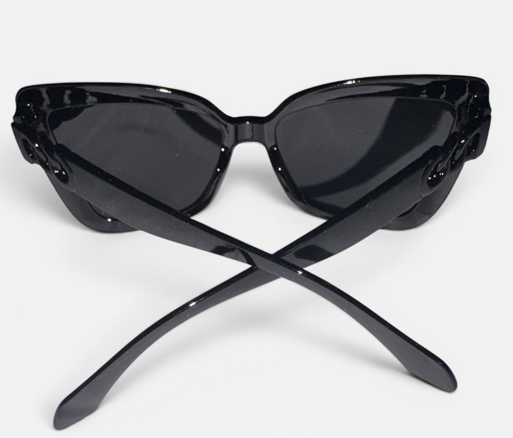 Black Glam Cat-Eye Sunglasses
