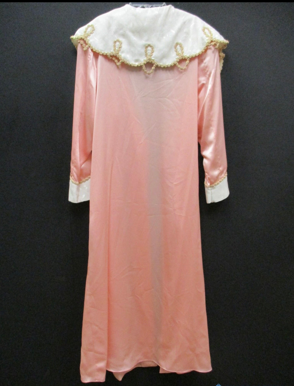 Vintage Victoria’s Secret Gold Label Pink Satin Robe with Gold Bow Trim
