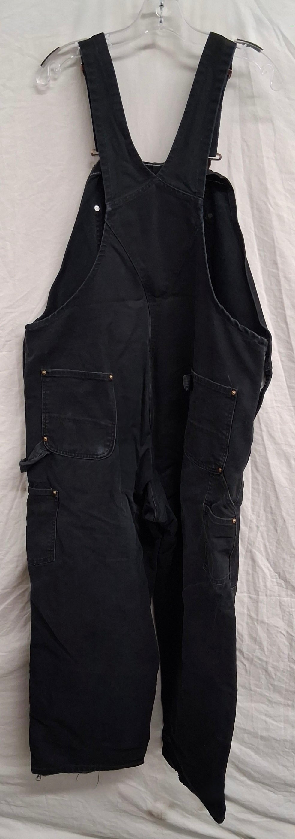 Carhartt R01-BLK Black Double-Knee Bib Overalls