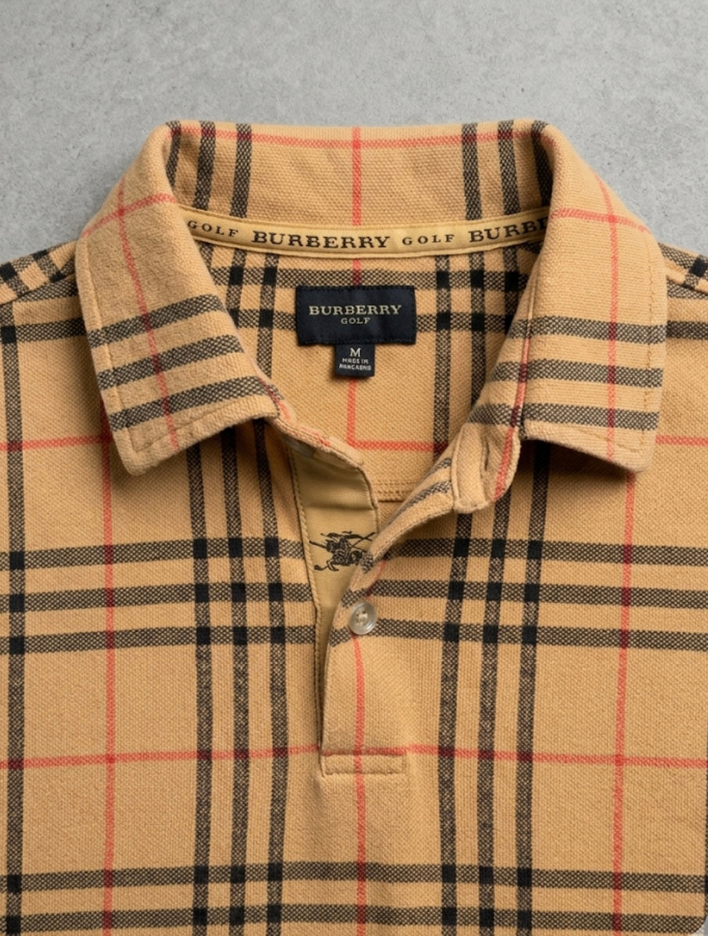 Authentic Vintage Burberry Golf. Iconic all-over Nova Check print. Rare find in mint condition
