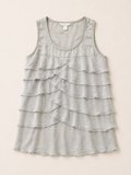Christopher & Banks Silver Ruffle Tank