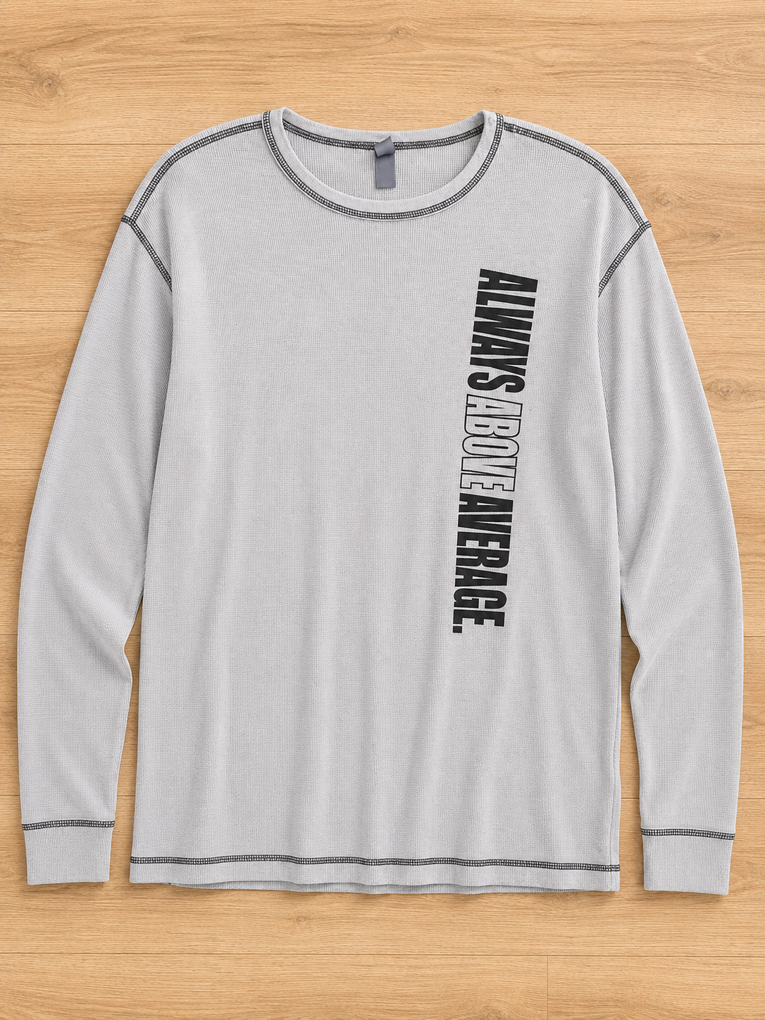 Canvas Gray Thermal Knit Long Sleeve Top