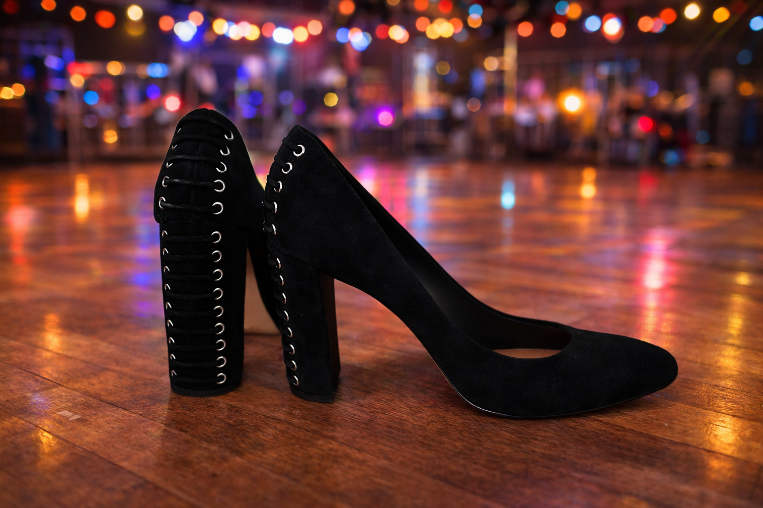 Vince Camuto Suede Block Heel Pumps – Black (Women’s Size 8)