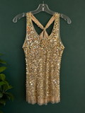 Champagne Sequin Tank Top