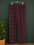 Torrid Burgundy Plaid Pull-On Pants