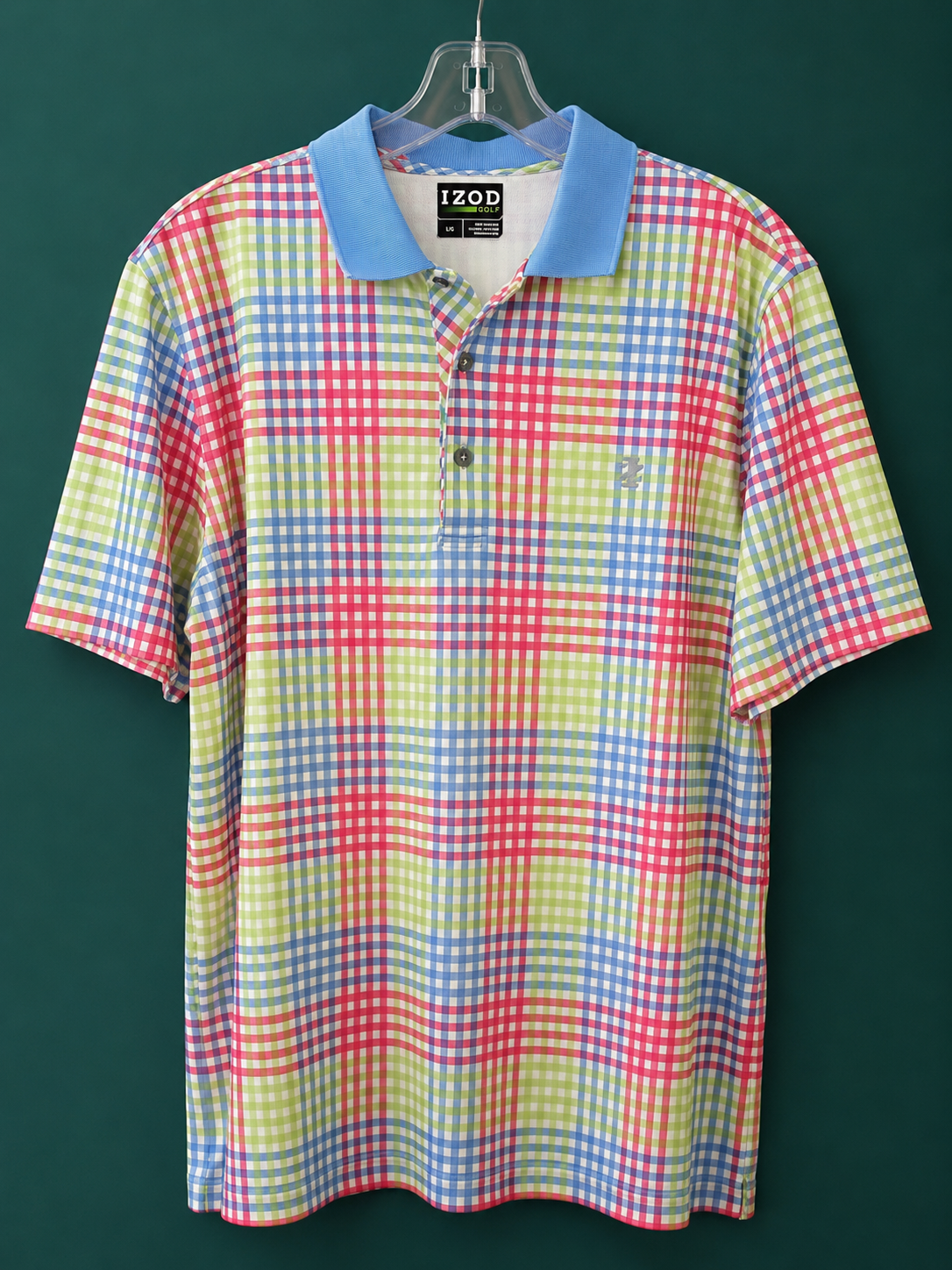 IZOD Golf Plaid Performance Polo
