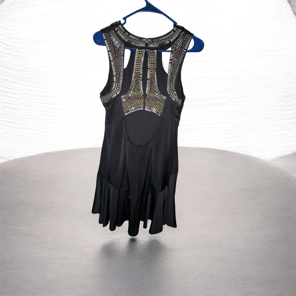 VENUS Embellished Black Cocktail Dress