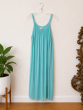 Lavender Bird Sheer Aqua Maxi Dress