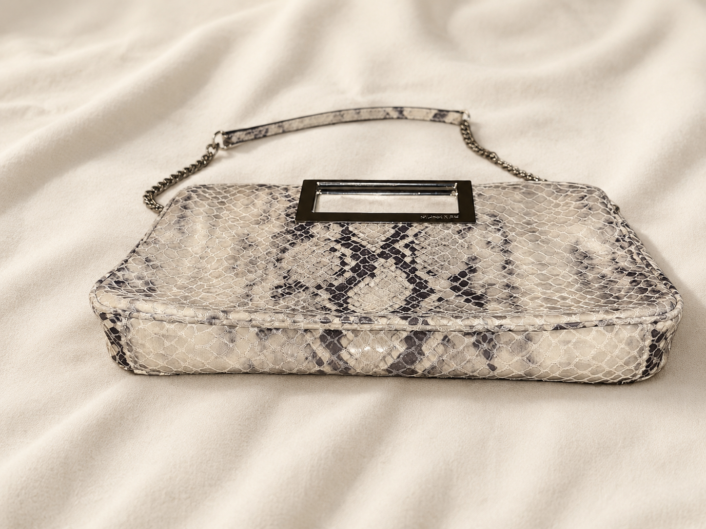 Michael Kors Snakeskin Chain Clutch Crossbody