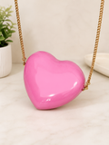 Hot Pink Heart Crossbody Bag