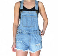 Wild Fable Distressed Denim Short Overalls
