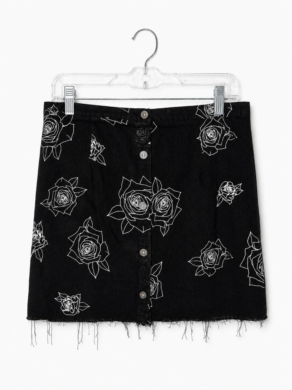 Meridian Bay Rose Print Linen Mini Skirt